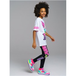 Комплект трикотажный для девочек: фуфайка (футболка), брюки (легинсы)