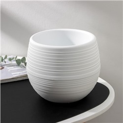 Горшок для цветов «Япония», 2 л, пластиковый, белый