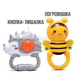 Набор погремушек "Ёжик и пчелёнок" в пакете