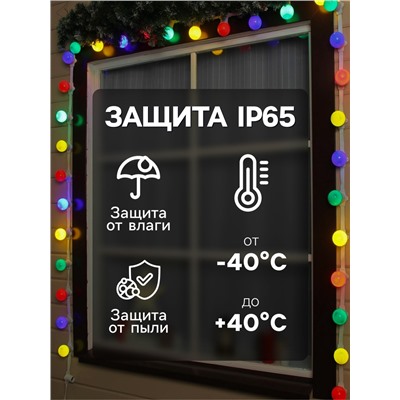 Гирлянда «Белт-лайт» 50 м, IP65, 5W, белая каучуковая нить, шаг 15 см, Е27 (без ламп), 220 В