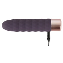 Фиолетовый мини-вибратор Elegant Diamond Vibe - 15 см.