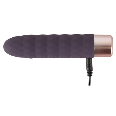 Фиолетовый мини-вибратор Elegant Diamond Vibe - 15 см.
