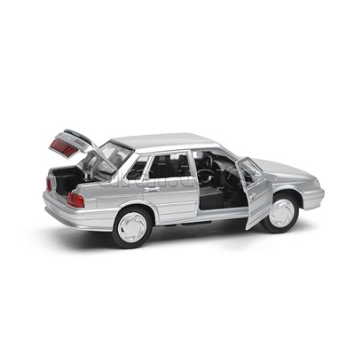 Машина металл Ваз-2115 "Самара" длина 12 см, двери, серебристо-серый