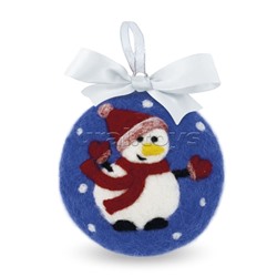 Набор для валяния. Елочная игрушка "Снеговик"