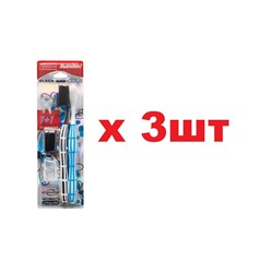 Vilsen Brush Зубная щетка Черная и Белая средняя 1+1 с защитными колпачками 3шт