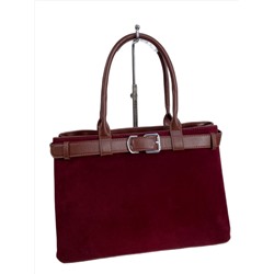 Женская сумка из искусственной замши, цвет бордовый