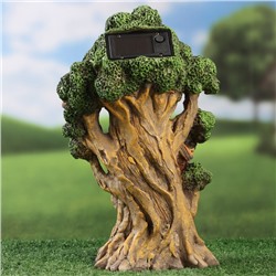 Садовая фигура - фонарь из полистоуна «Дом на дереве», 15×10×29 см