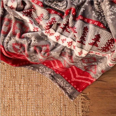 Плед «LoveLife. Новогодний узор» 150×200 см, велсофт