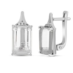 Серьги, горный хрусталь, Теона