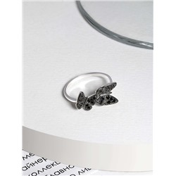 Серьги из серебра с нат.шпинелью родированные 925 пробы с-7264чр416