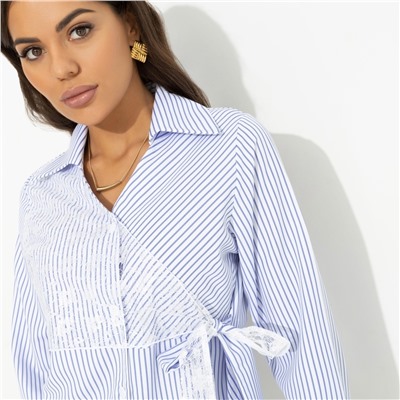 Рубашка с эффектом многослойности, Модная цель (белая)