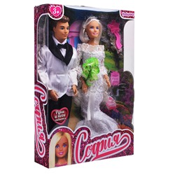 Кукла 29 см София и Алекс (руки и ноги сгибаются,свадьба, в комплекте акс.)