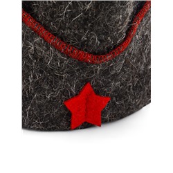 Шапка для бани и сауны «Пилотка», полиэфир 70%, шерсть 30%