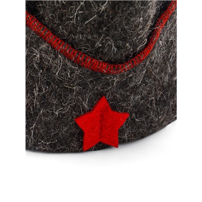 Шапка для бани и сауны «Пилотка», полиэфир 70%, шерсть 30%