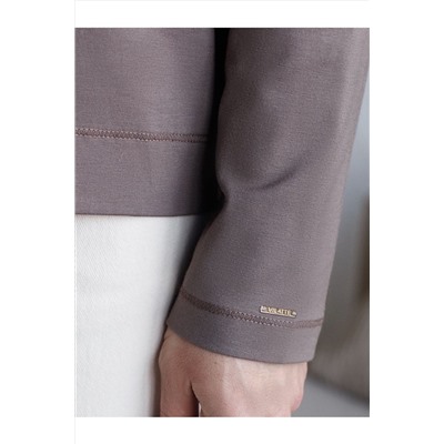 Базовый лонгслив из премиального хлопка с эластаном VILATTE, 1228142