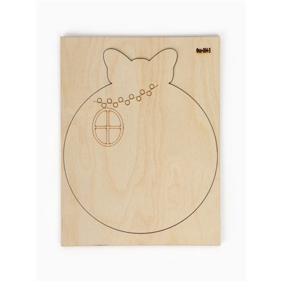 Роспись по дереву, панно 3D «Украшаем ёлку», набор для творчества