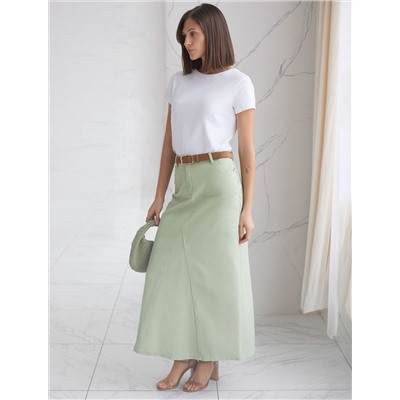 Базовая футболка полуприлегающая из премиального хлопка с эластаном