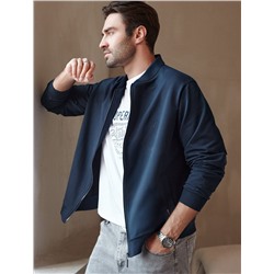 Бомбер из тонкого премиального футера с эластаном