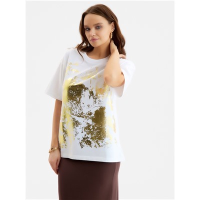 Футболка женская MIST Gold, размер 42, белая