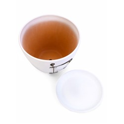 Горшок для цветов «Вечер», 8 л, d=29.5 см, h=23 см, керамика, с поддоном, белый