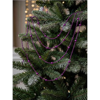 Бусы на ёлку «Шарики», длина 2.7 м, фиолетовые