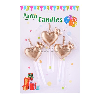 Набор свечей праздничных "Сердце с короной"