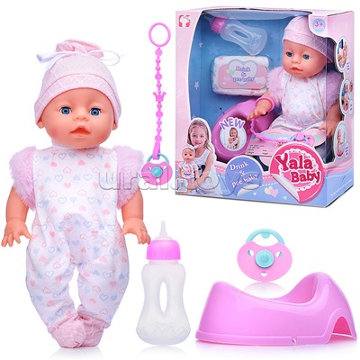 Пупс "Юлиана" (пьет, писает) с аксессуарами, в коробке