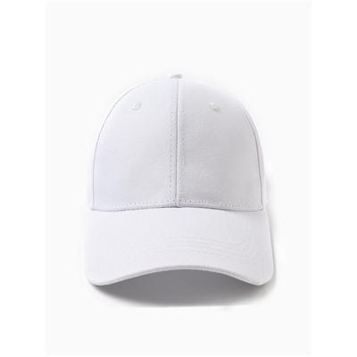 Кепка однотонная MINAKU белая, размер 58, хлопок 100%