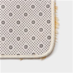 Коврик для дома Доляна «Пушистик», 40×60 см, бежевый