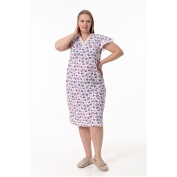 Сорочка хлопковая с кружевом и рукавом-крылышком М325419бс