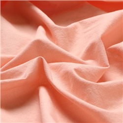 Простыня на резинке 1.5-спальная «Этель», 160×200+25 см, персик, жатый хлопок