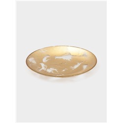 Тарелка Magistro Gold Dust, d=21 см, стекло, золотистая