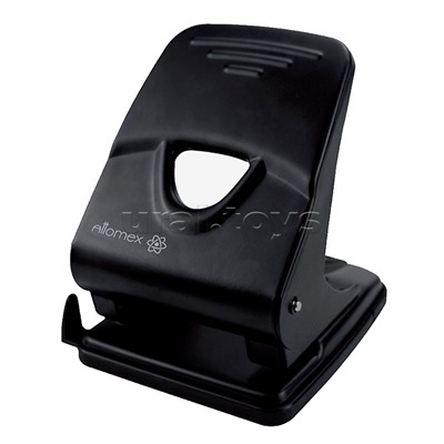 Дырокол "Attomex" (45 листов) металлический, с линейкой, в картонной коробке, черный