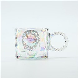 Кружка новогодняя стеклянная «С Новым годом!», 300 мл, голография