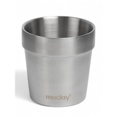 Стакан походный Maclay, 180 мл, нержавеющая сталь, двойное дно