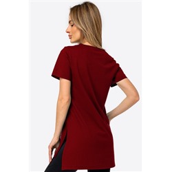 Женская удлиненная футболка с разрезами Happyfox