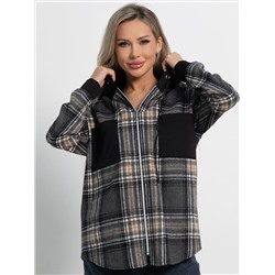 Рубашка Больше чем стиль НЬЮ (серо-бежевая) Б15125-50М