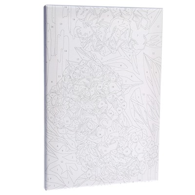 Картина по номерам на холсте с подрамником «Гортензии», 20×30 см