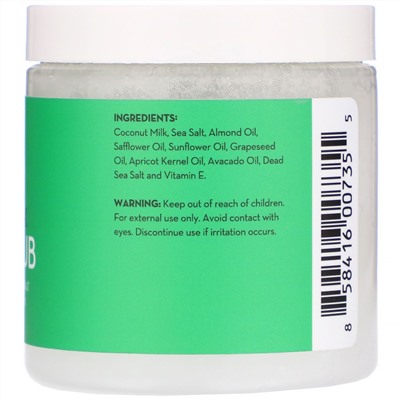 Pure Body Naturals, скраб для тела с кокосовым молоком, 340 г (12 унций)