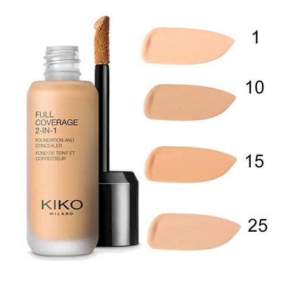 Тональный крем и консилер 2 в 1 Kiko Full Coverage (тон 1)