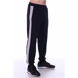 Брюки спортивные с лампасами т-синий