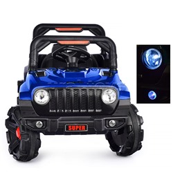 Электромобиль "Рустик" на аккумуляторе, с р/у управлением, в коробке (синий)