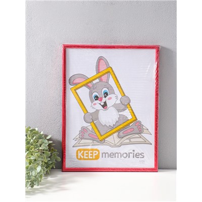 Фоторамка для фото 30×40 см Keep memories «Радуга», пластик, красный, (пластиковый экран)