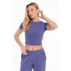 Футболка облегающая из рибаны М325433с