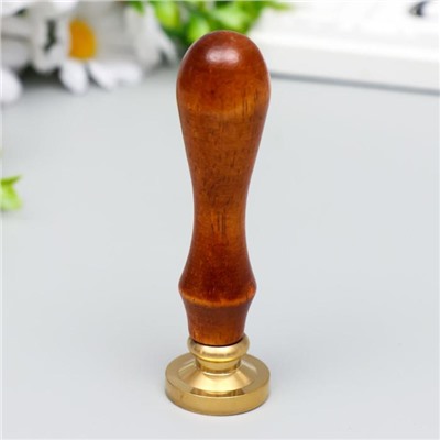 Печать для сургуча с деревянной ручкой «Филин на месяце», 9×2.5×2.5 см