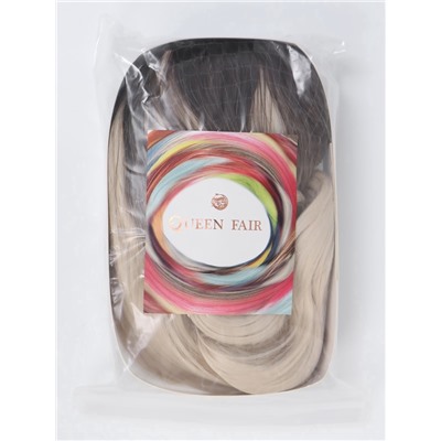 Парик искусственный, кудри, имитация кожи, 60 см, 160 г, омбре русый, блонд