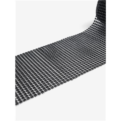 Лента с имитацией страз, 12 см, 9±1 м, чёрная