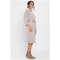 Платье трикотажное Никс (бежевый лео) П14279-4М