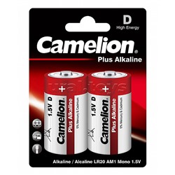 Батарейки алкалиновые Camelion Plus Alkaline LR20-BP2 LR20 BL2