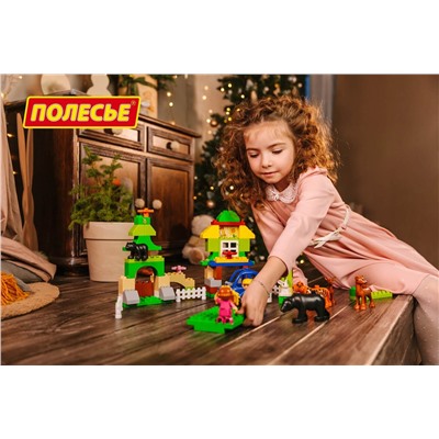 Полесье Конструктор "Макси" - "Зоопарк" (78 элементов) (в коробке)